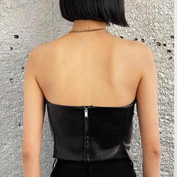 Aritzia Babaton Cindy Faux Leather Bustier - Picture 3 of 9